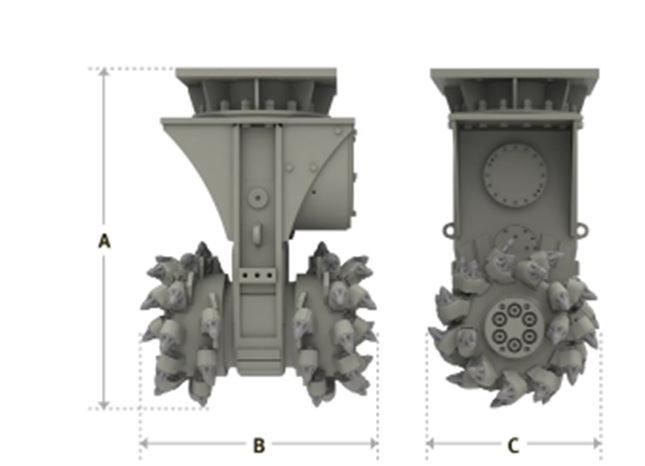 Baggeranbaufräse - Trägergerät 16 - 20 t